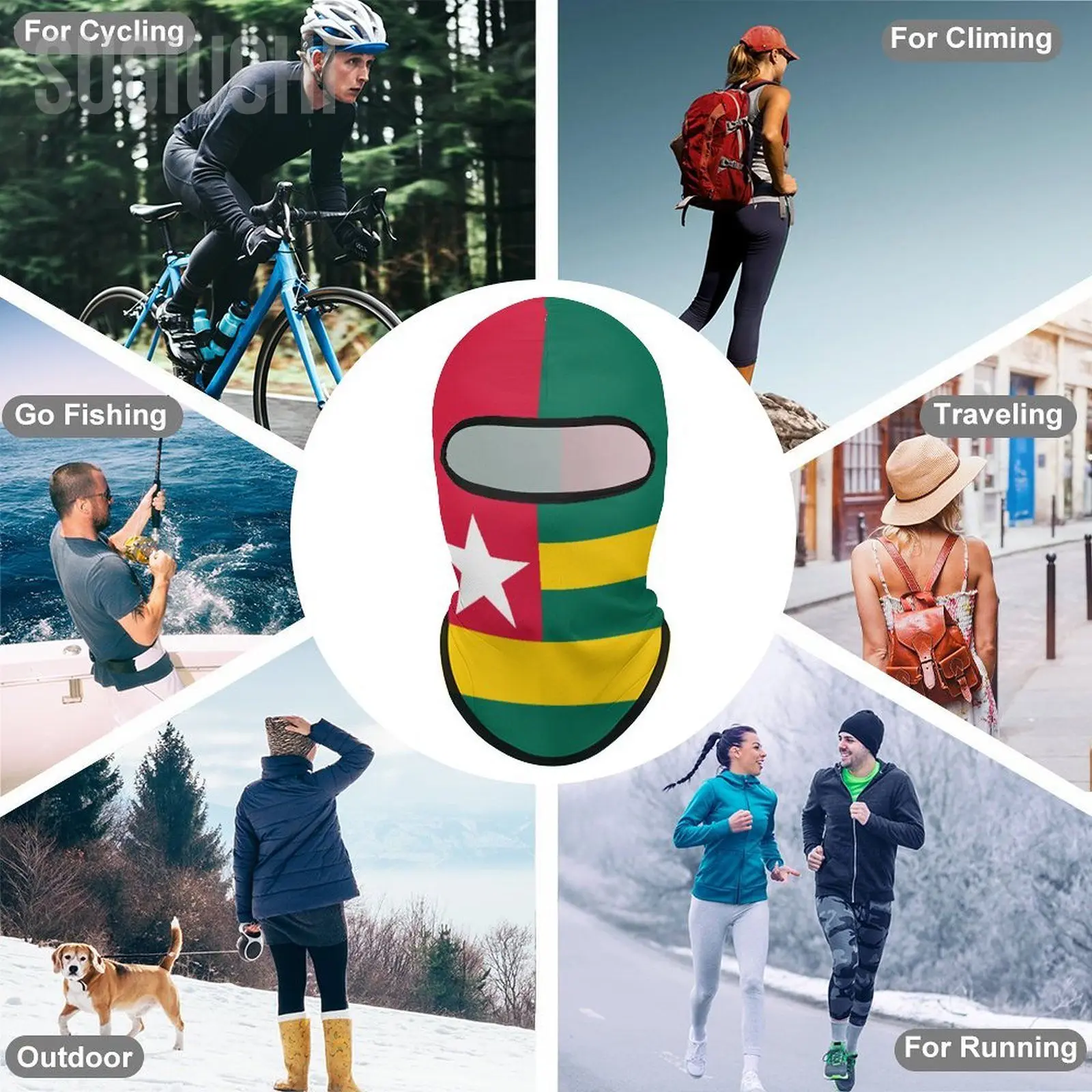 Флаг Того уличный крутой солнцезащитный крем мотоциклетная маска для лица