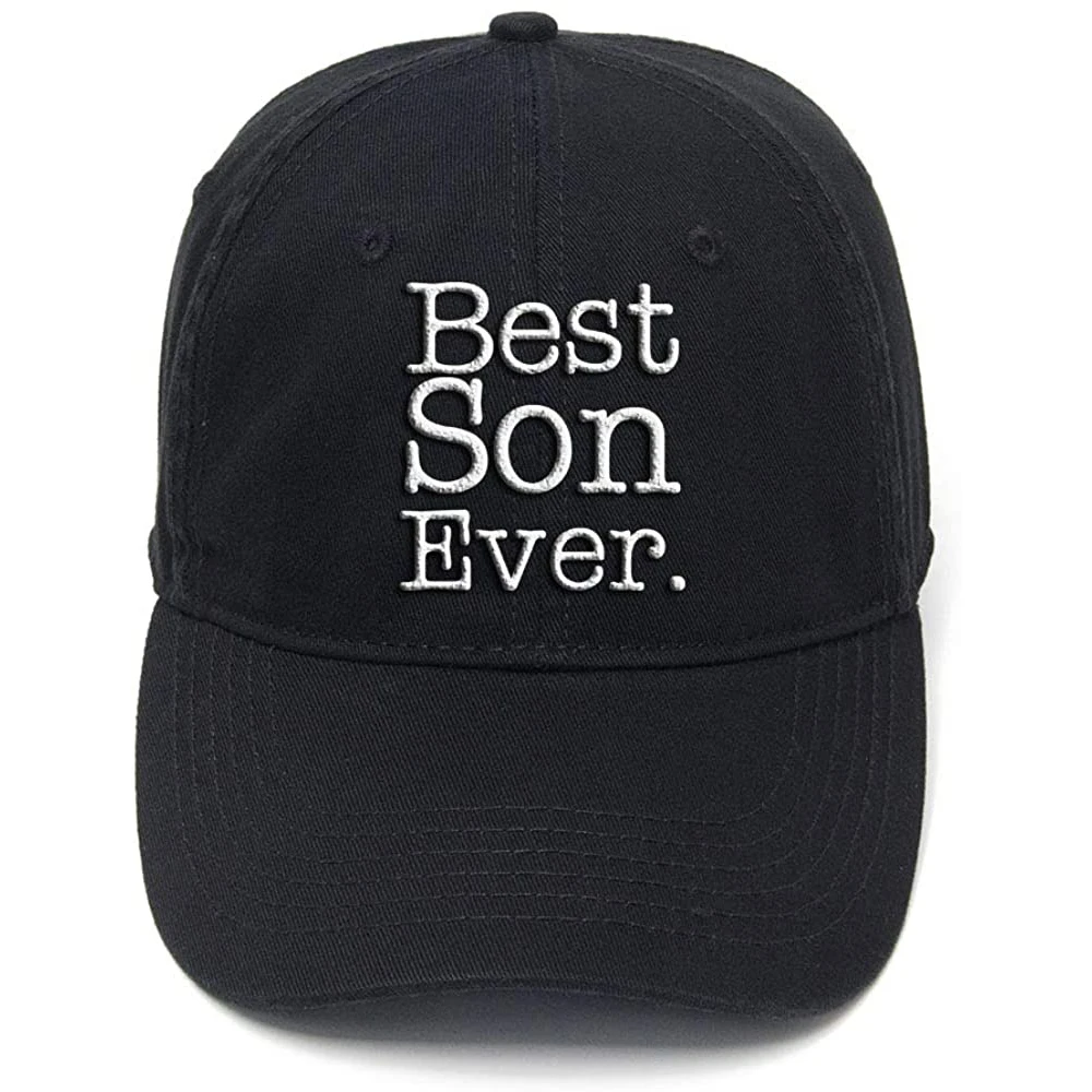 

Lyprerazy Gift for Son Best Son Ever Washed Cotton Adjustable Men Women Unisex Hip Hop Cool Flock Printing Baseball Cap