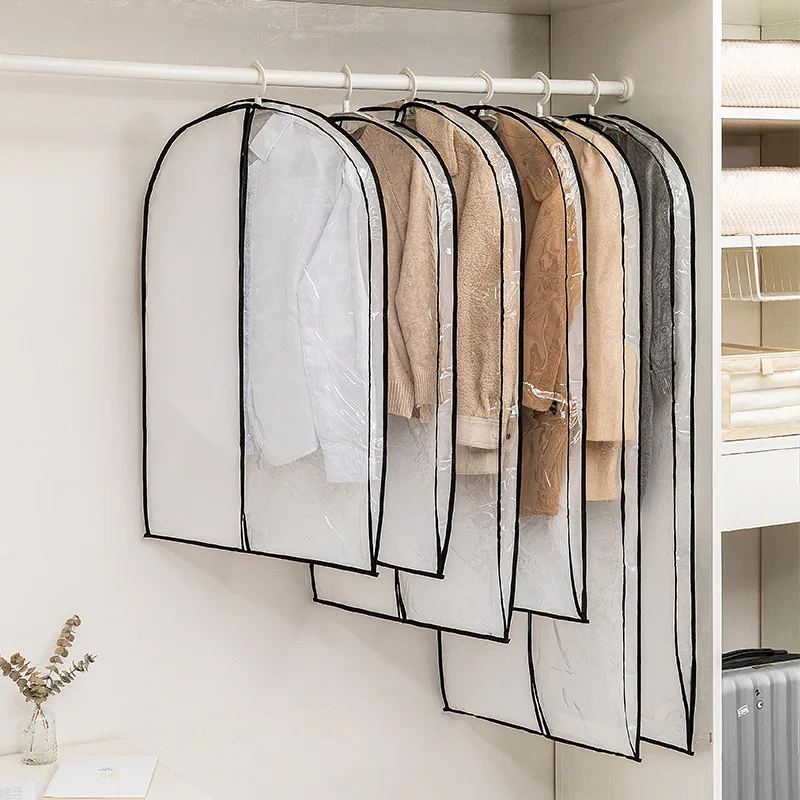 

Clothes Dust-proof Cover Hanging Pocket Clothing Cover Household Dust Cover Wedding Dress Bag Suit Cover Garment Bag