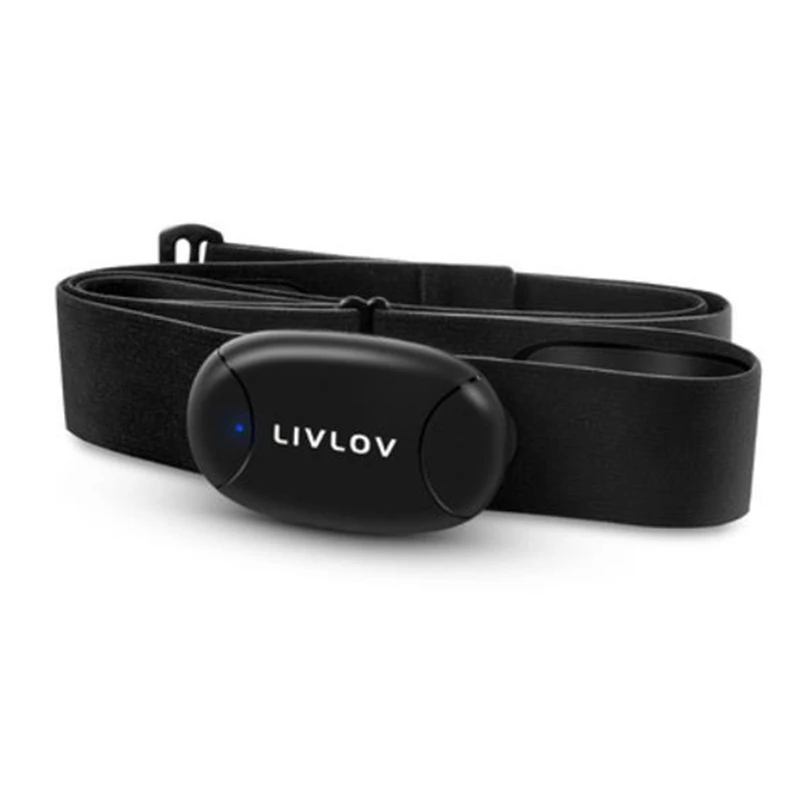 

LIVLOV V8 Heart Rate Monitor Chest Strap Li-Ion Battery Heart Rate Sensor Belt Bluetooth5.0 ANT+5.3 Khz For Running,Cycling,Etc