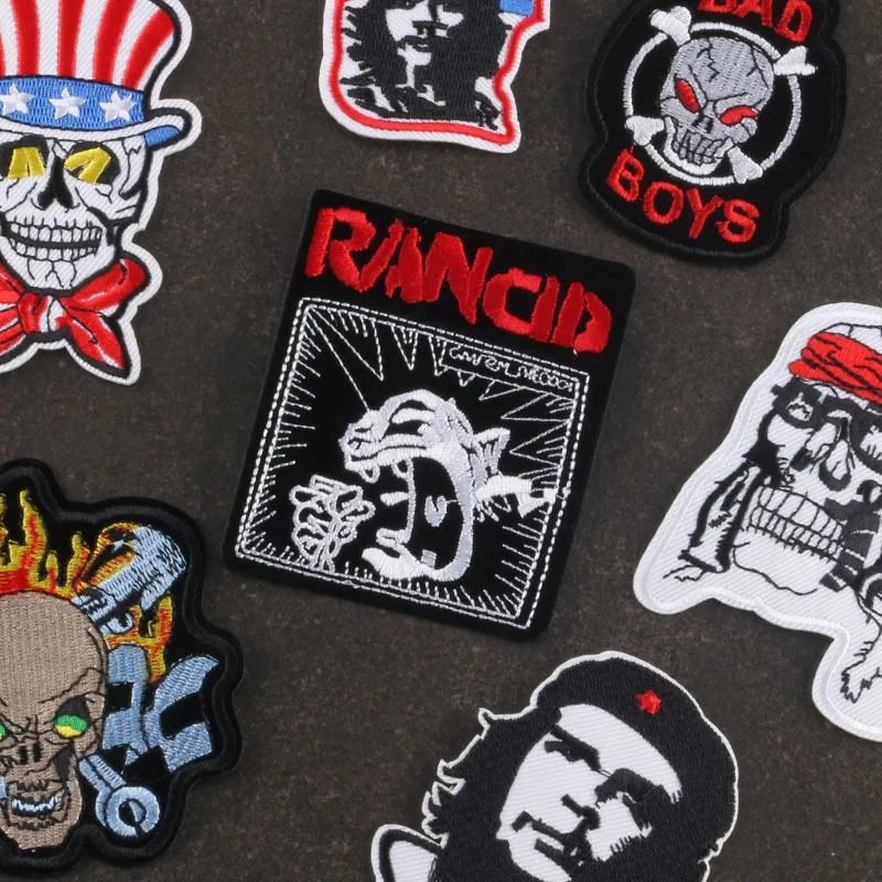 Фигурка чева Гевары с кубинским флагом термоклейкая нашивка черепом в США