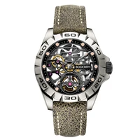 boderry urban mens skeleton titanium watches automatic mechanical wristwatches waterproof luxury watch for men sapphire clock