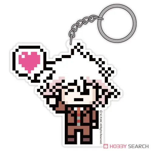 Фото Акриловый брелок-подвеска в пиксельном стиле Danganronpa: Монокума, Нагито, Хаджиме, Чиаки. Аниме-сувениры, изысканные подарки для фанатов. №3