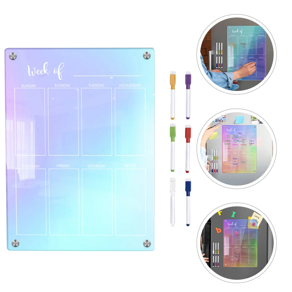 

Whiteboards Magnetic Clear Refrigerators Message Weekly Fridge Acrylic Dry Erase To-do-list Wall Office