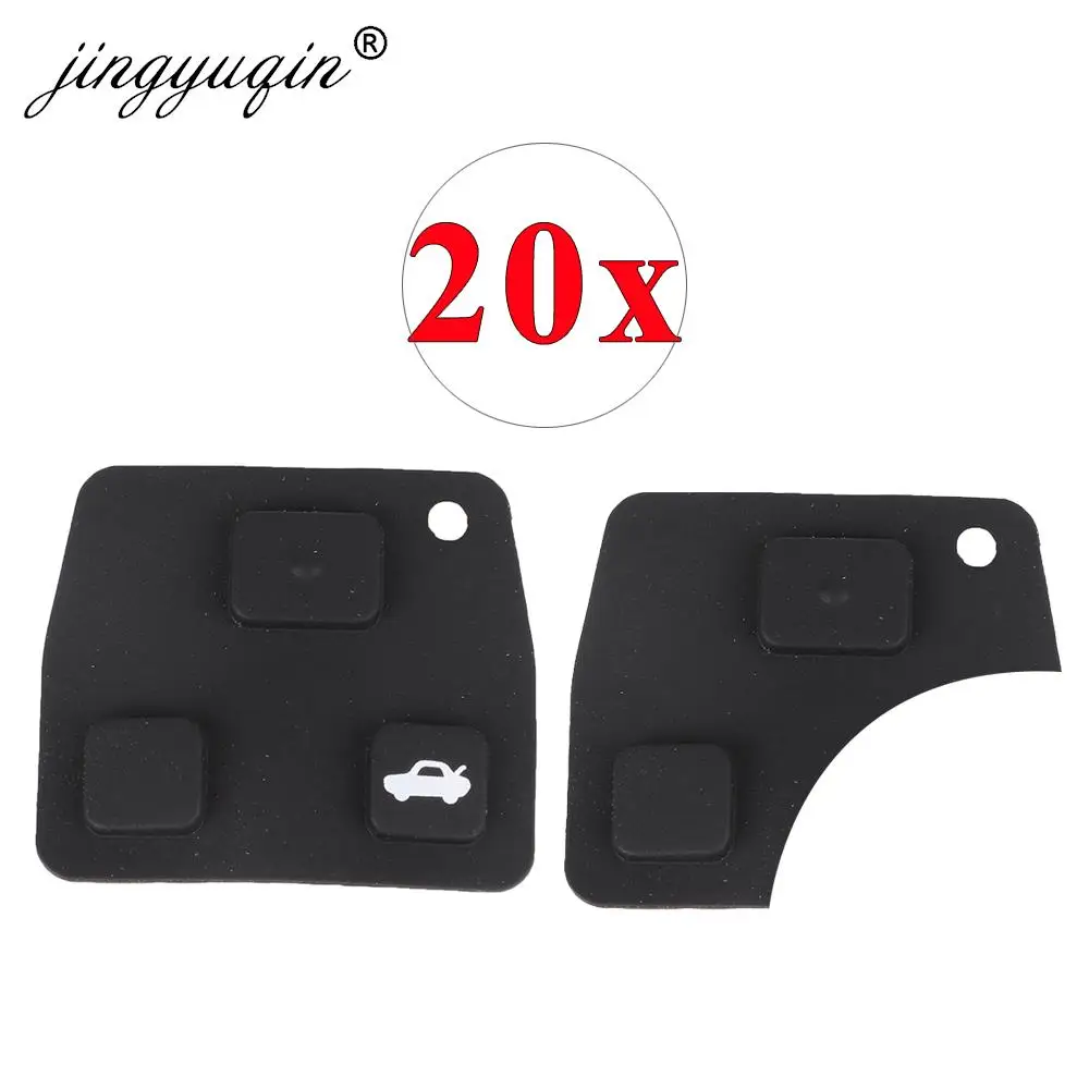

Jingyuqin 20 шт./лот, замена для toyota, пульт дистанционного ключа, силиконовая резиновая накладка, кнопка 2/3 для дистанционного ключа Lexus