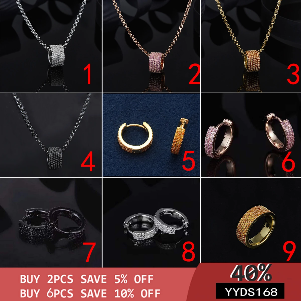 

Набор серег из серебра 925 пробы с бриллиантами, регулируемое ожерелье, кольцо, простое, модное, характерное, роскошные украшения