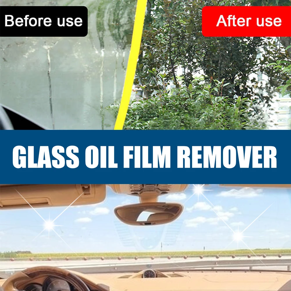 

Car Cleaner Glass Oil Film Remover Windshields Cleaning Liquid 30g Defrosting Glass Cleaner Sponge Car Cleaning Cloth