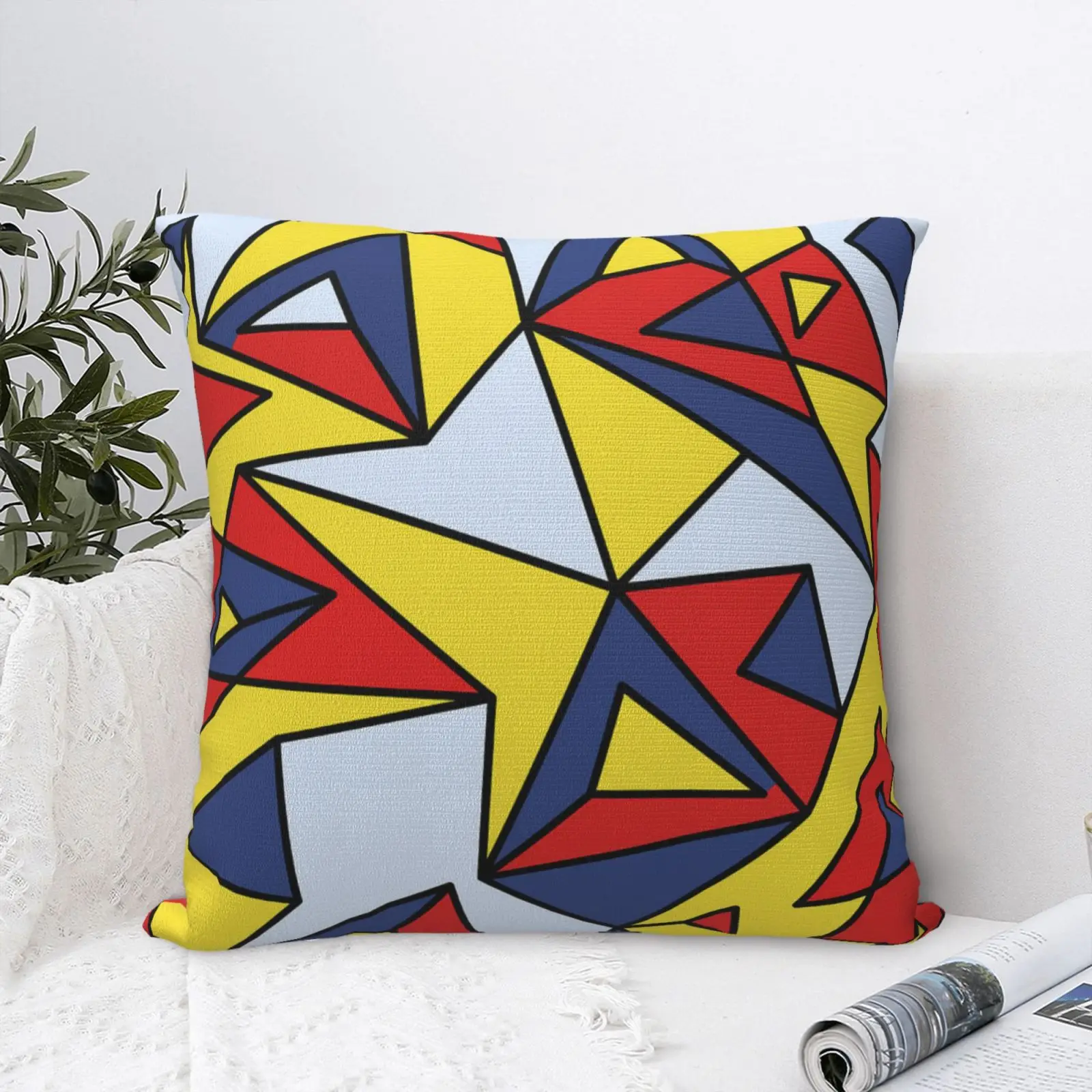 

Красная абстрактная Подушка с геометрическим рисунком, 2 предмета, декоративная подушка, милые подушки, Наволочки, декоративные подушки для...