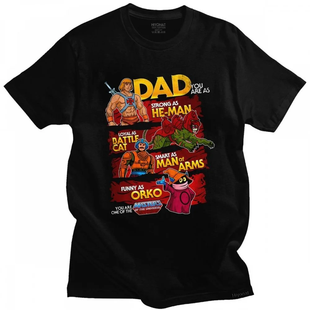 

Vintage He-Man And The Masters Of The Universe T Shirt Men Short Sleeve Cotton T-shirt Streetwear Skeletor Beast Man Tee Tops