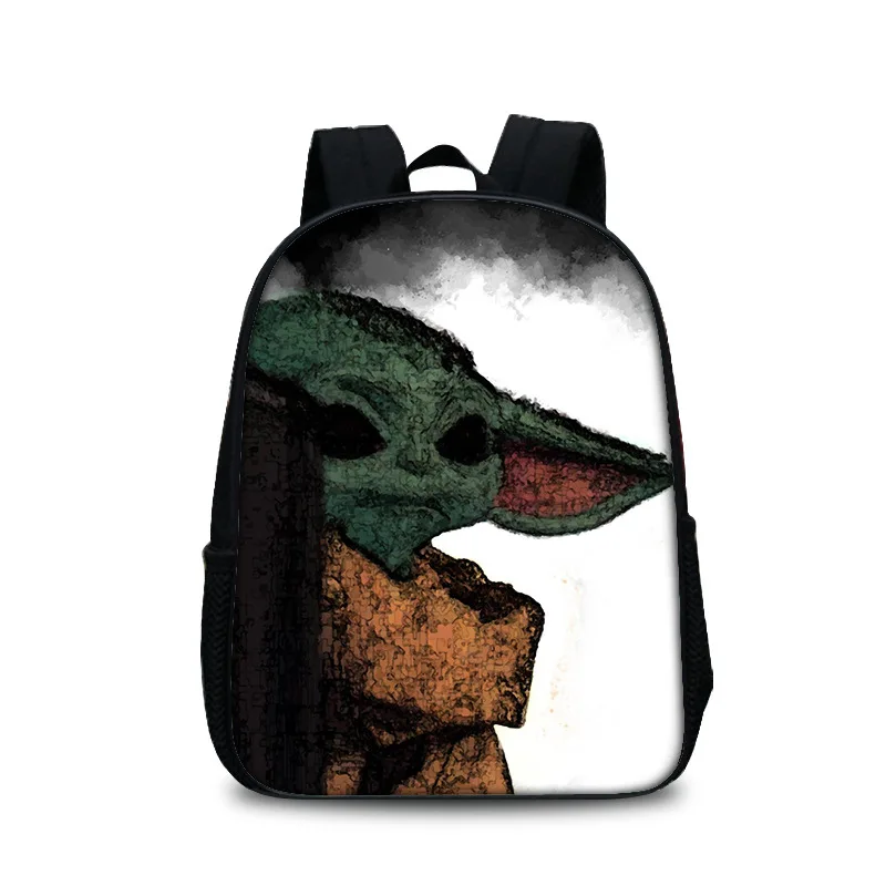35cm New Disney Mandalorian Children's Backpack Baby Yoda 3D Large-capacity Waterproof Travel Bag Kids Boys School Bag Mochila