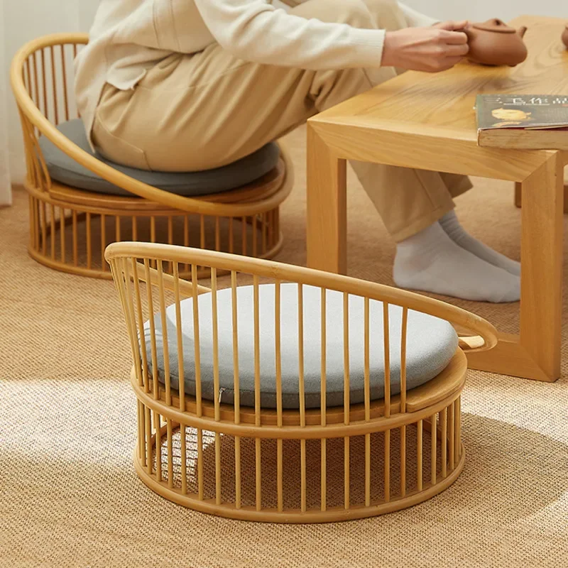 Японский бамбуковый стул-татами с низкой спинкой шезлонг балкон чайное сиденье