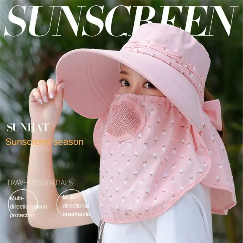 

Lady Big Brim Sun Hat Spring Summer Sunscreen Fisherman Head Cover Outdoor Cycling Trip Hiking Beach Caps