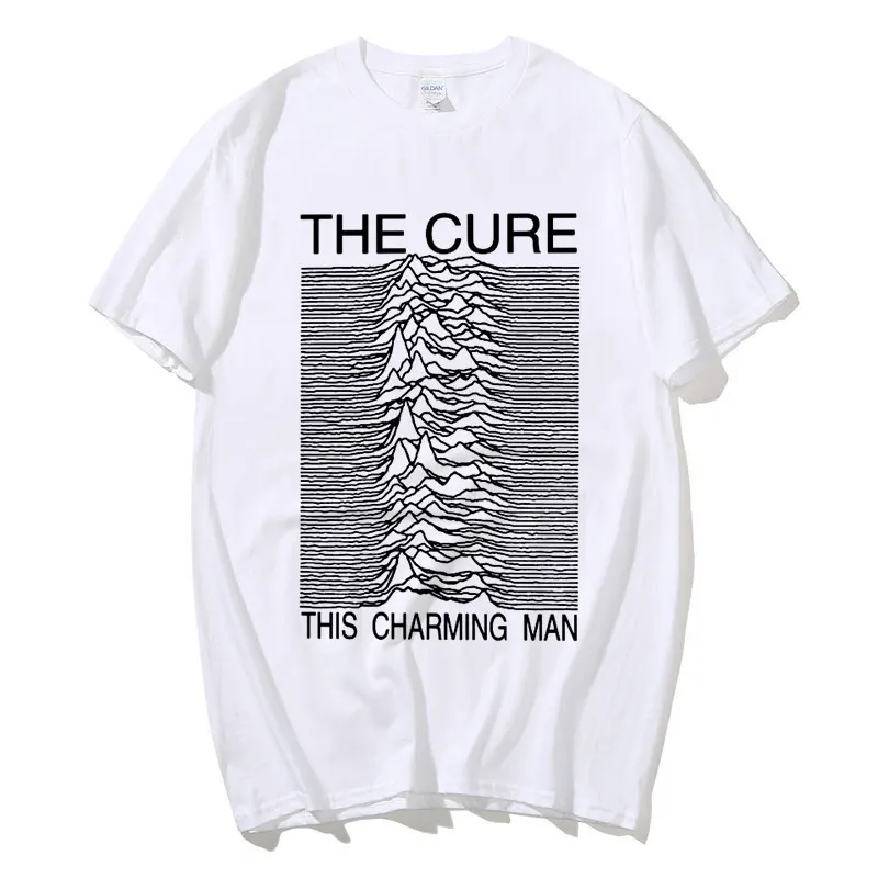 

Винтажная Футболка The Cure Joy Division, Хлопковая мужская футболка в стиле панк, с надписью Unknown pleasures, новая футболка, женские топы, размеры S-XXL