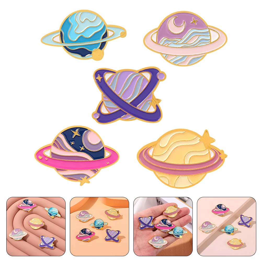 

Эмалированная заколка для астронавта, 5 шт., заколка для лацкана, космические украшения, Рождественская заколка для лацкана, Мультяшные женс...