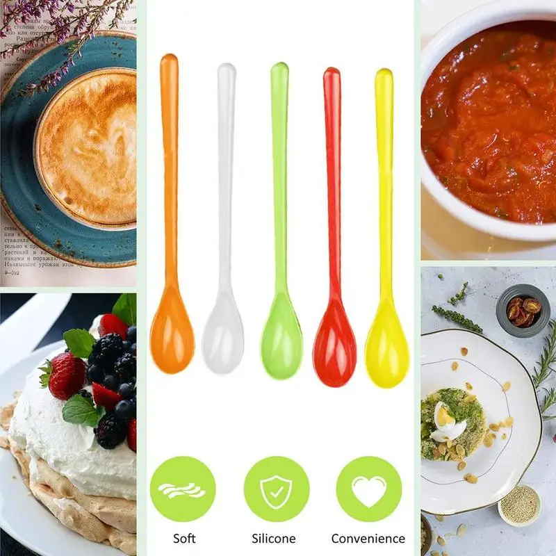 1 шт. десертные ложки с длинной пластиковой ручкой | Дом и сад