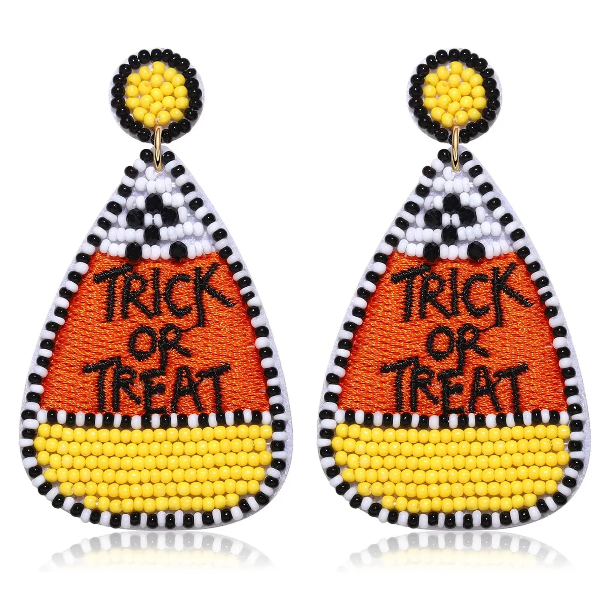 Серьги на Хэллоуин сделанные из бисера