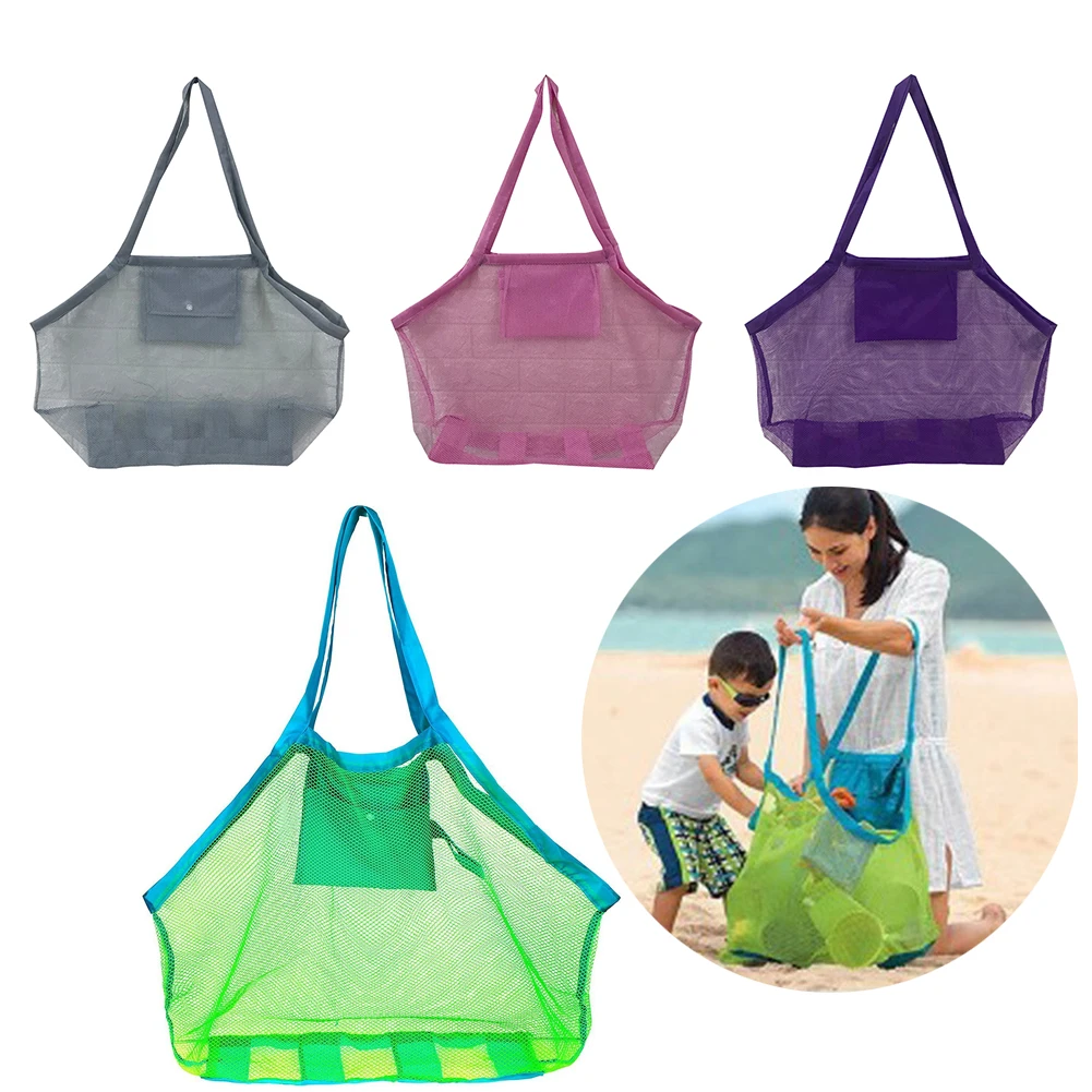 

Пляжная Сетчатая Сумка для спорта на открытом воздухе, контейнер для детских игрушек, портативный органайзер для хранения мелочей, сумка че...