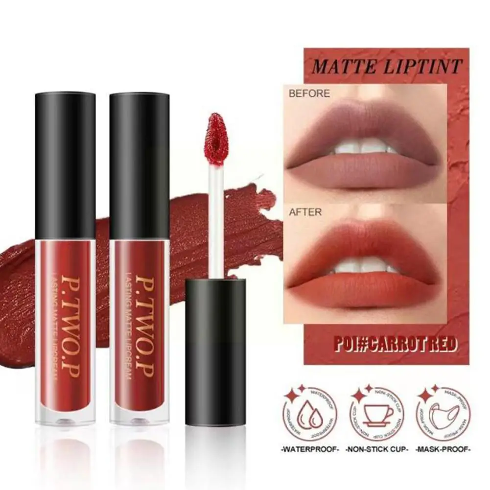 

1pc Chocolate Mist Velvet Matte Lip Glaze Air Texture No Fading Lipstick Gloss Lasting Waterproof Tint Lip Cosmetics Lip Li Y9K0