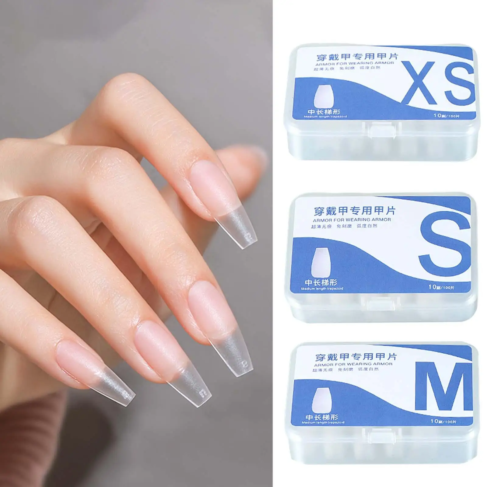 

100 Pcs Matte Nail Tips Manicure Tool Acrylic Traceless False Nail Art Press on False Nails Fake Nails Art Accessories Tool