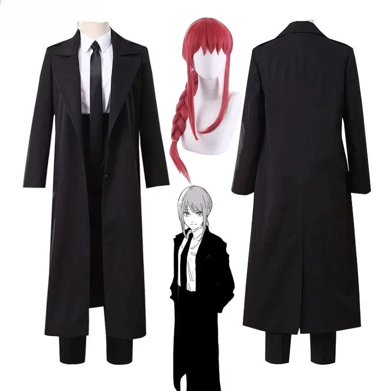 Makima Косплей Аниме бензопила человек макима косплей костюм парик фотобрюки