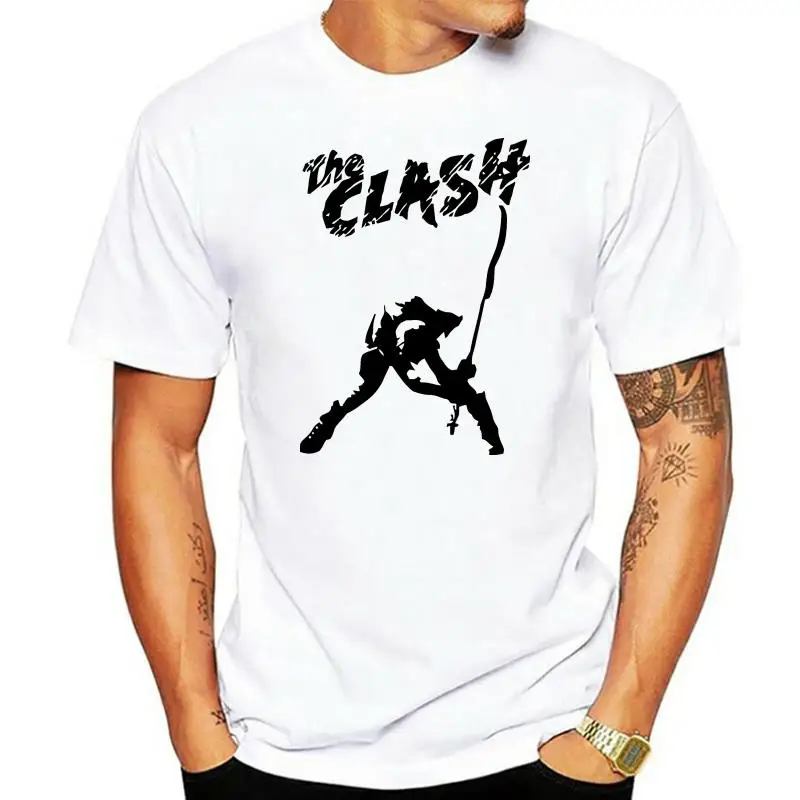 

Hot Sale Fashion The Clash Band T-shirt London Calling music t Shirts classic hip hop short sleeve top colored O-Neck
