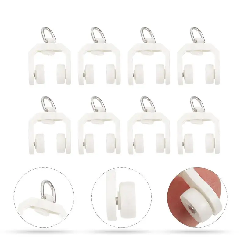 

50pcs Curtain Track Pulley Flexible Curtain Mute Glider Curtain Accessories