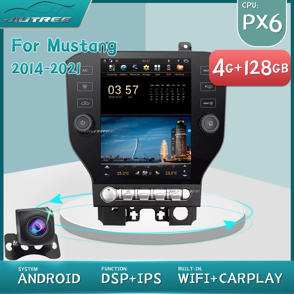 

Multimedia player Stereo For Ford Mustang 2014-2021 Vertical Screen Android PX6 Car Autoradio GPS Navigation Head unit recorder