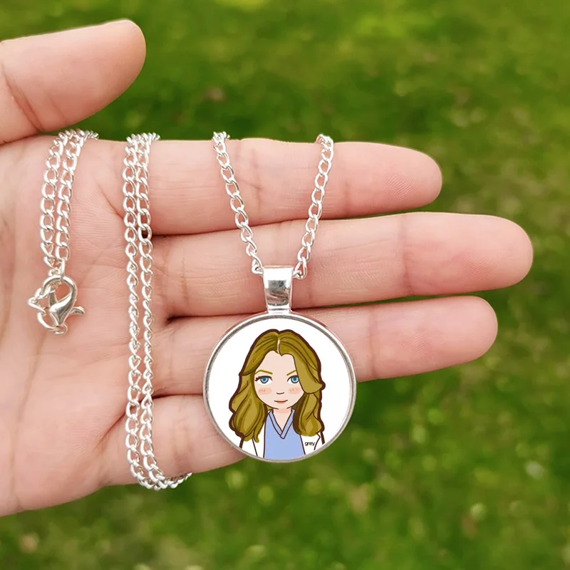 

Classic Grey's Anatomy Necklace TV Show Doctor Nurse Glass Poster Handmade Custom Pendant Chain Necklaces Fans Jewelry