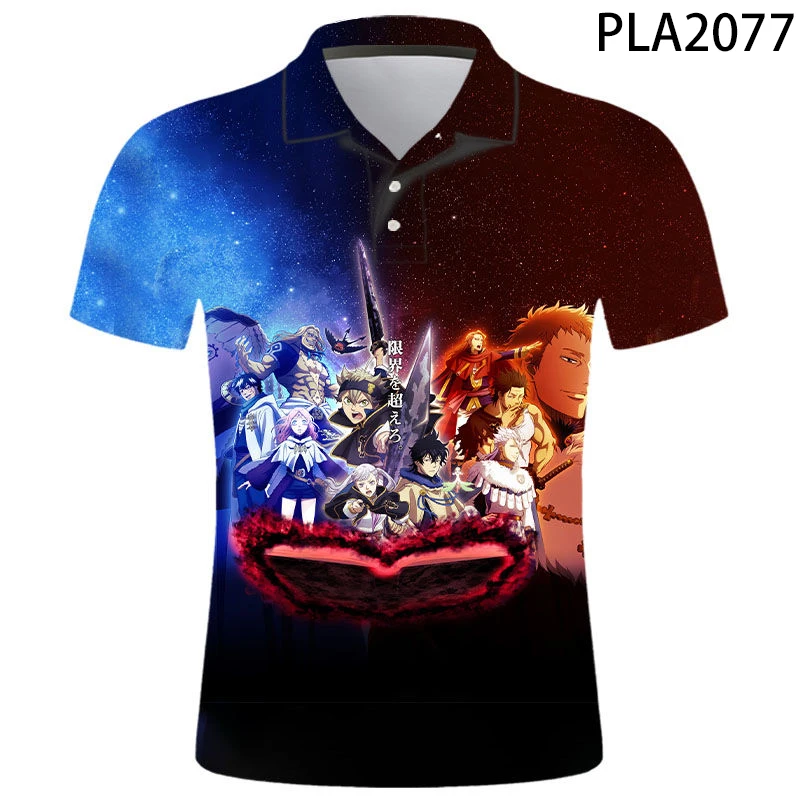 

2020 New 3D Printed Black Clover Cool Men Polo Shirt Fashion Summer Casual Streetwear Polo Homme Harajuku Short Sleeve Ropa