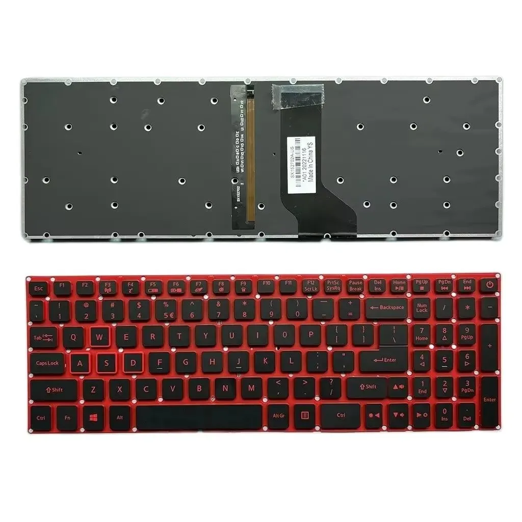 Клавиатура для Acer Nitro 5 an515-41 an515-31 an515-42 an515-51 An515-52 с красной подсветкой раскладка
