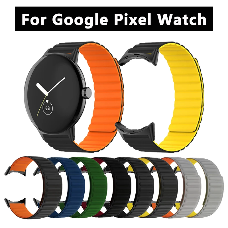 

Ремешок силиконовый для Google Pixel Watch Band, сменный магнитный браслет на присоске, умный Браслет для pixel watch
