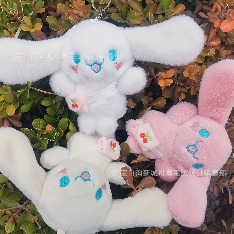 

Anime Sanrio Cinnamon Big Ear Plush Keychain Cute Kawaii Car Key Backpack Pendant Mobile Phone Accessories Pendant Gift Toy