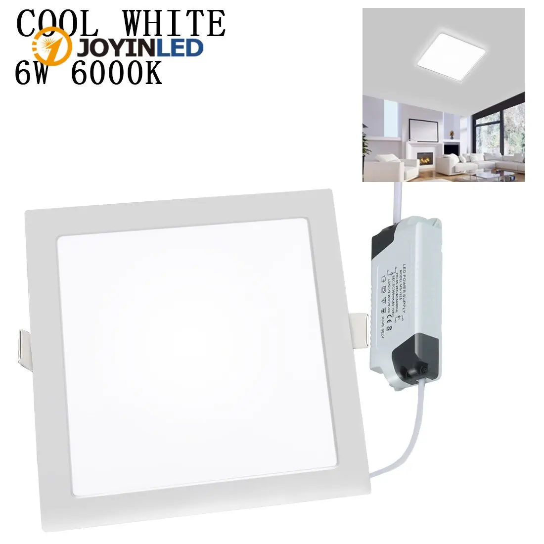 

LED Panel Downlight 3W 4W 6W 9W 12W 15W 18W 24W Round/Square LED Ceiling Recessed Light AC85-265V LED Panel Light