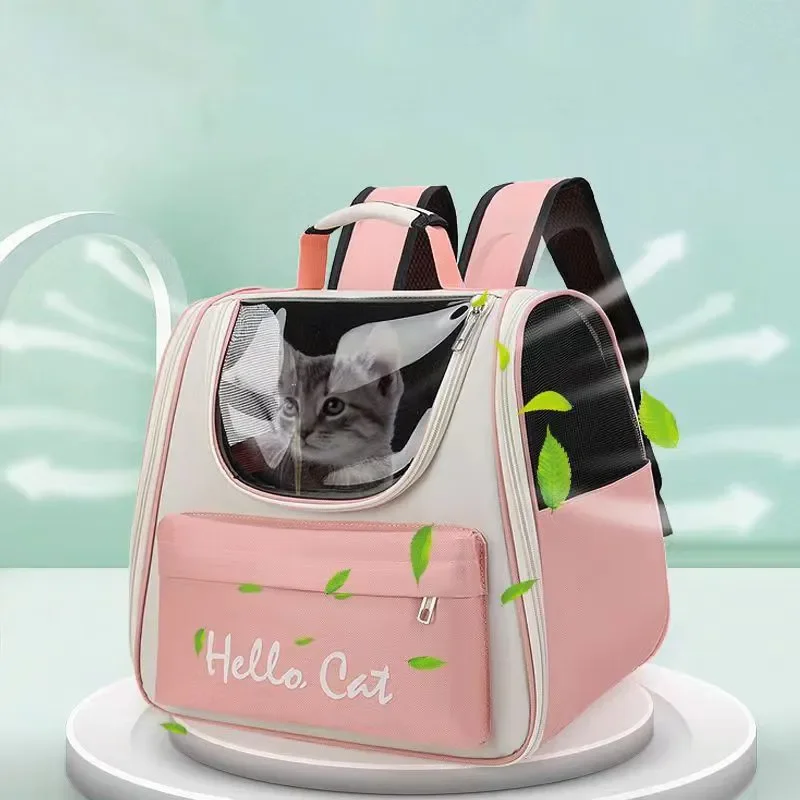 

Pet Cat Carrier Backpack Breathable Outdoor Pet Carriers Portable Cat Backpack For Cats Small Dogs Carrying Pet Supplies AA073