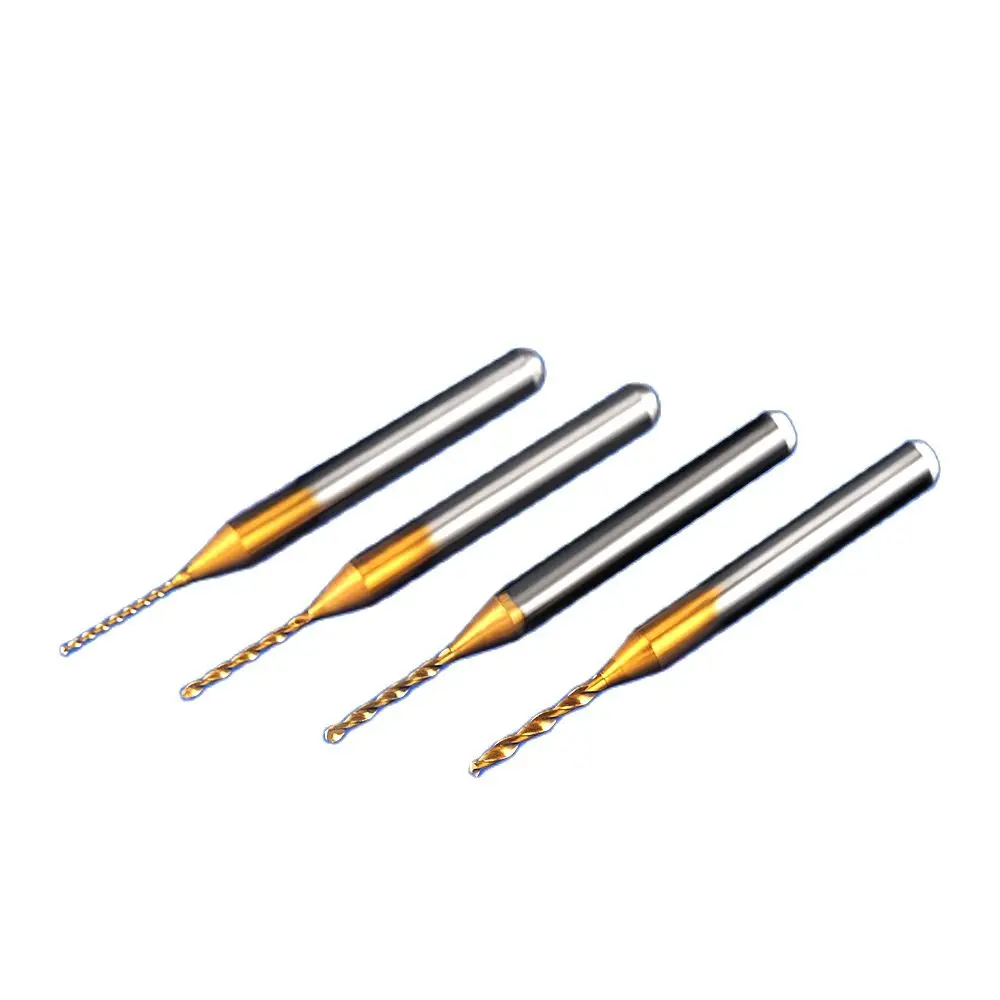

WeiTol 10pcs/lot 3.175 mm Titanium coating drill bit PCB router bit Diameter 0.2-1.15mm Circuit board Cutting
