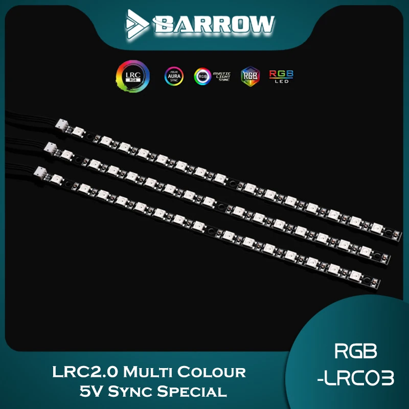 

Barrow LED Strip For GPU Block Aurora 15 Lamp Beads LRC2.0 Multi Colour 5V Sync Special RGB-LRC03
