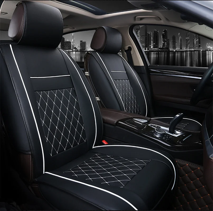 Black Leather Car seat covers For volvo xc90 s60 v40 c30 s80 s40 v50 v60 v70 xc40 V90 chery tiggo 8 7 pro accessories |