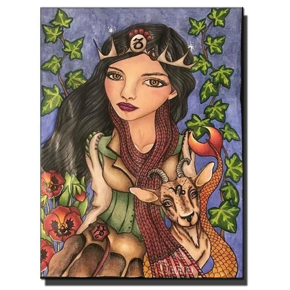 DIY 5D алмазная живопись мультфильм Созвездие девушка Овен вышивка крестиком