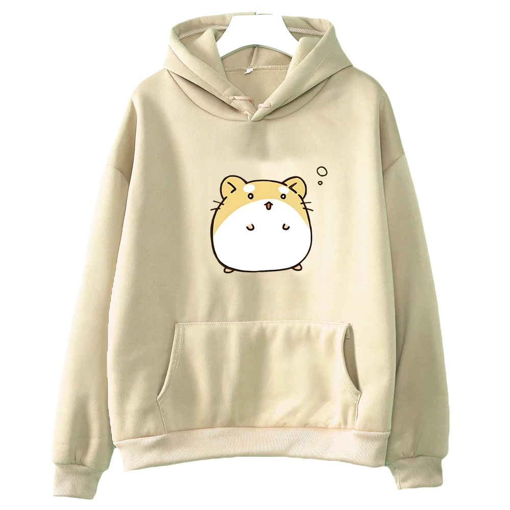 

Hamster Aesthetic Hoodie Fashion Anime Long Sleeve Sweatshirt Manga/Comic Printing Women/men Harajuku Kawaii/Cute Slight Strech