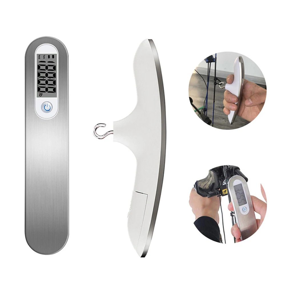 

110lbs Recurve Hunting Compound Portable Bow Scale Stainless Steel Archery Measuring Digital Dynamometer Device Instrument