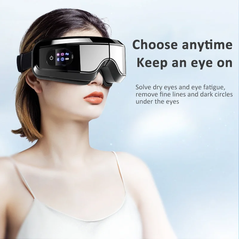 

16d Contact Intelligent Airbag Glasses Eye Massager Electric Compress Hot Eye Care Instrumen Wireless Music To Relieve Fatigue