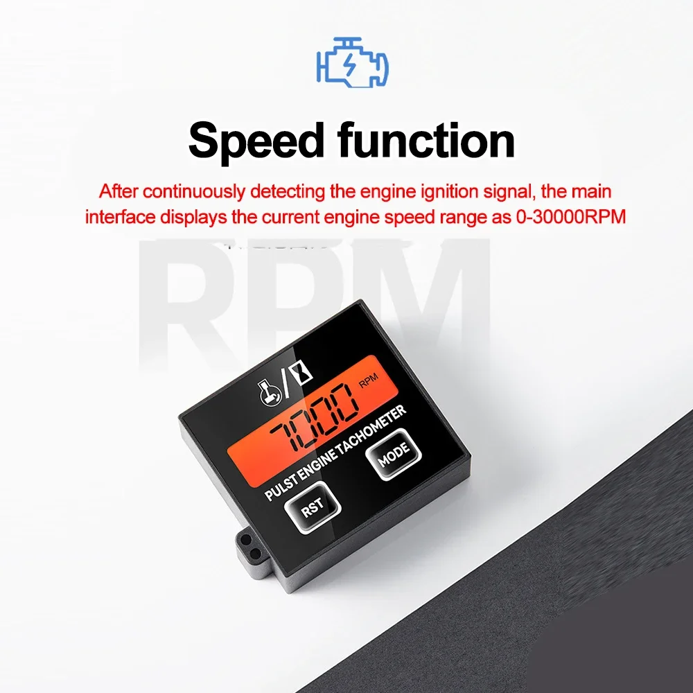 Тахометр для мотоцикла цифровой тахометр счетчик часов обороты в минуту
