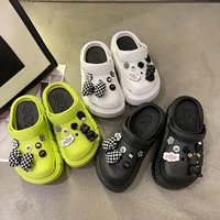 summer fashion charms clog shoes outdoor women slippers thick sole high quality summer sandals for girls street shoes non slip
