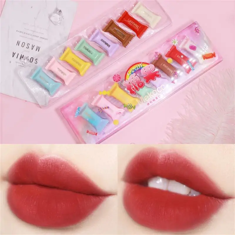

8 Colors Mini Candy Lipstick Set Velvet Matte Lipsticks Sexy Red Tint Waterproof Long Lasting Lip Gloss Makeup Women Cosmetics