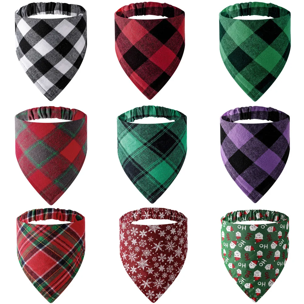 

Elasticity Christmas Dog Bandana Puppy Accessories Cotton Pet Dog Cat Bandanas Scarf Dogs Accessores Samll Dog Grooming Products
