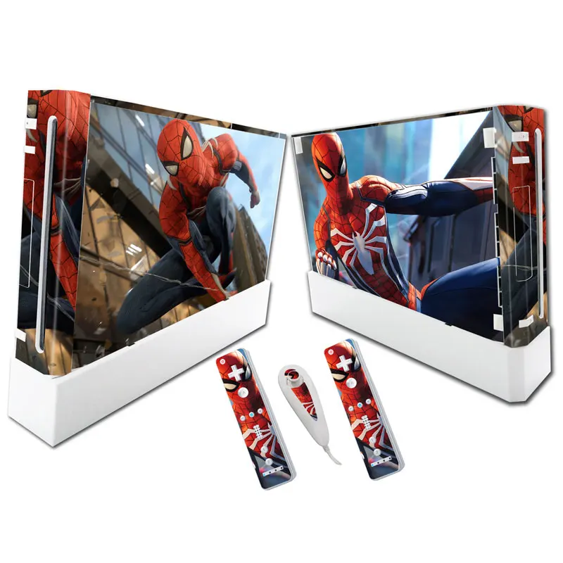 Виниловая наклейка Marvel Человек-паук Защитная пленка для Nintendo Wii и контроллера s |