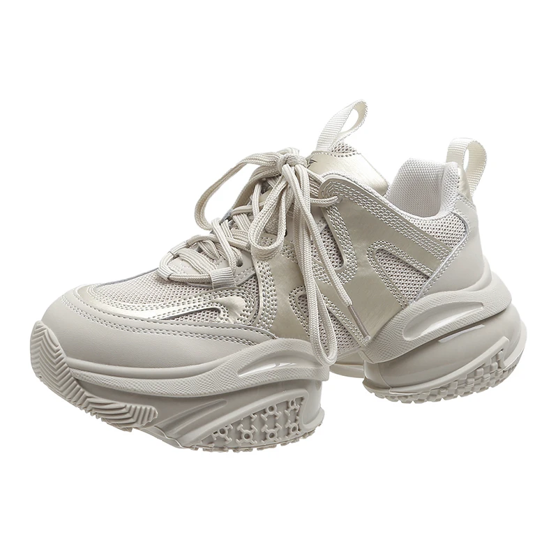 

Женские кроссовки на платформе, Повседневные Удобные кроссовки на массивной вулканизированной подошве, весна 2023