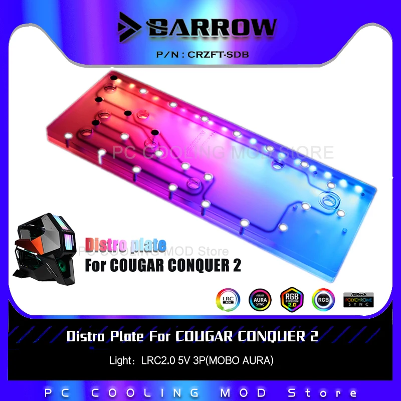 

Barrow Distro Plate For COUGAR CONQUER 2 Case Support Waterway Board Reservoir Water Tank Pump For PC Cooling CRZFT-SDB