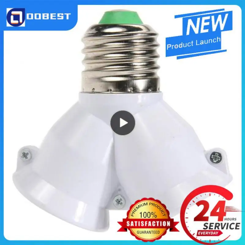 

Extender Splitter Converter Plug E27 Socket Bulb Holder E27 To 2-e27 Lamp Holder Household High Quality Splitter Adapter 2 In 1