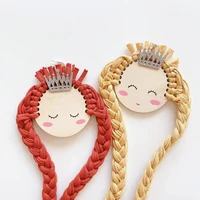 ins nordic braid doll baby hair clips holder princess gril hairpin hairband storage pendant wall hanging decor for girl room